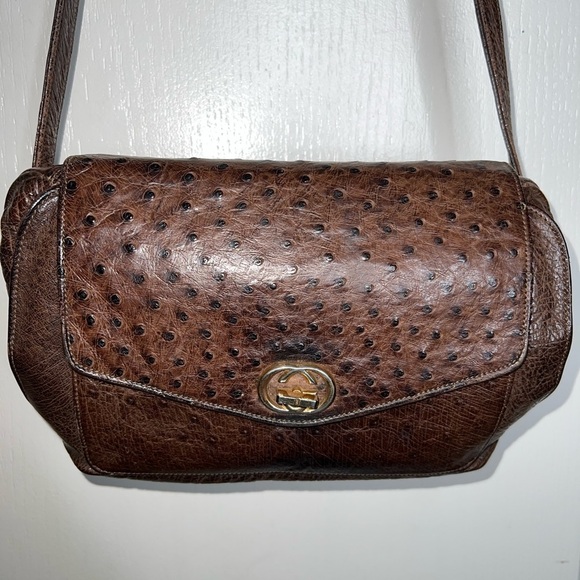 Vintage Gucci Ostrich Crossbody - Picture 3 of 16